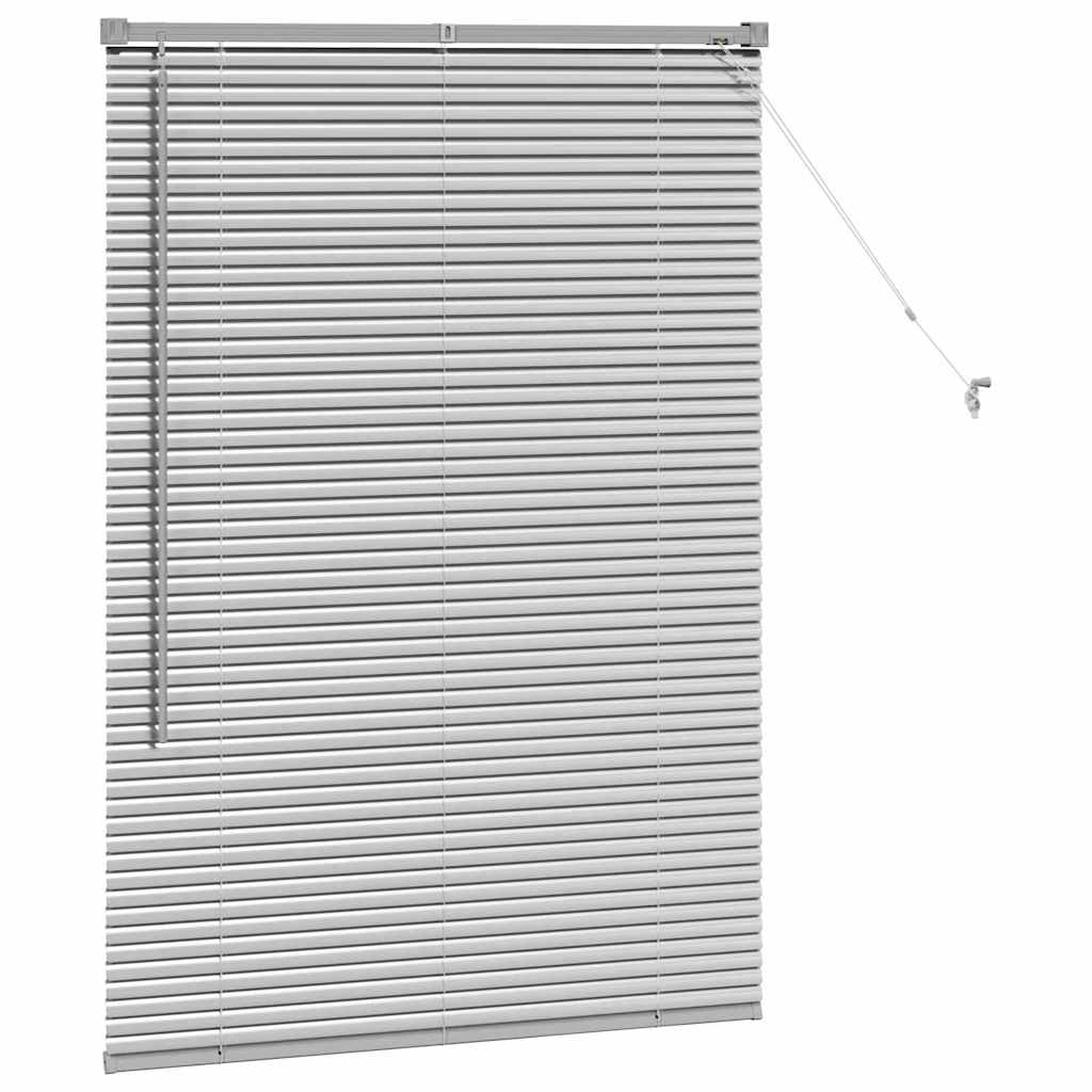 Persienner Sølv 130 x 85 cm 25 mm Aluminium