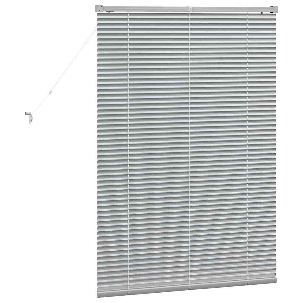 Persienner Sølv 130 x 85 cm 25 mm Aluminium