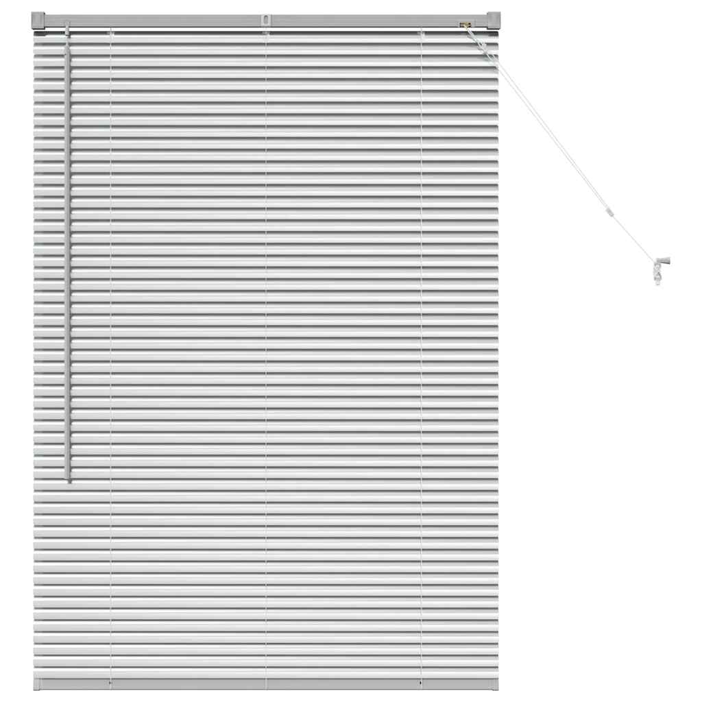Persienner Sølv 130 x 95 cm 25 mm Aluminium