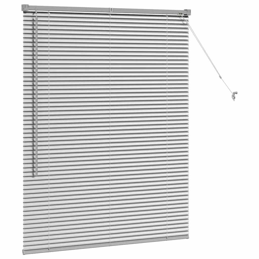 Persienner Sølv 130 x 100 cm 25 mm Aluminium