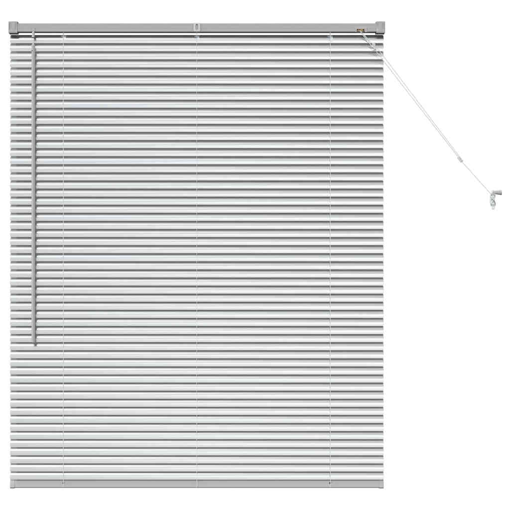 Persienner Sølv 130 x 100 cm 25 mm Aluminium