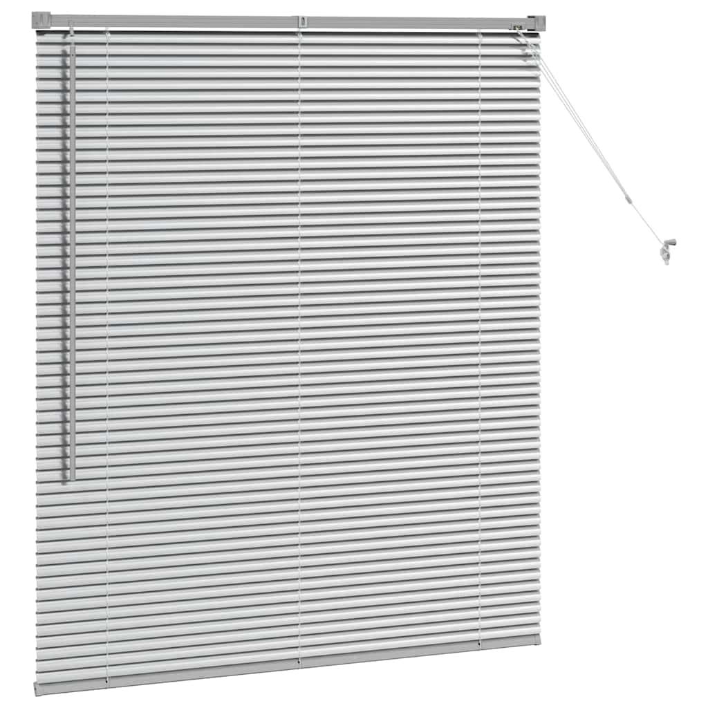 Persienner Sølv 130 x 115 cm 25 mm Aluminium