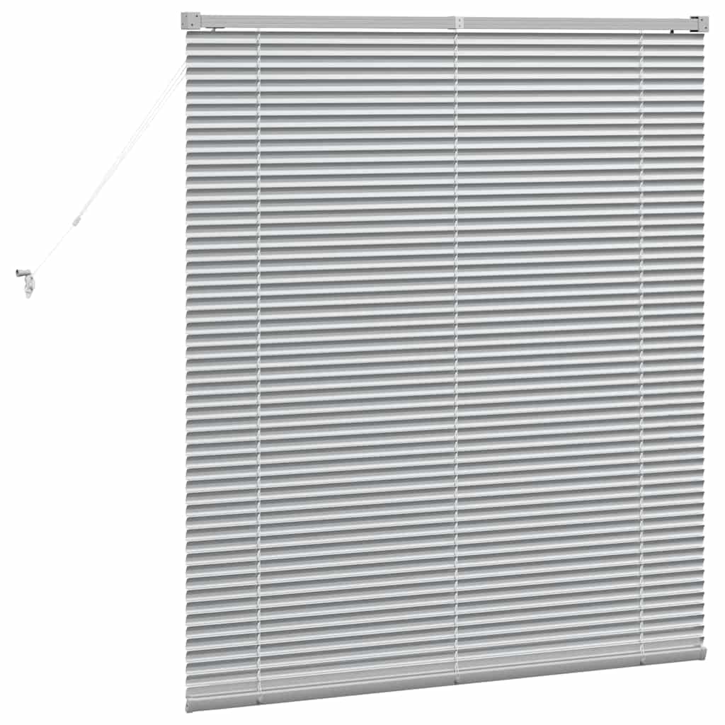 Persienner Sølv 130 x 115 cm 25 mm Aluminium