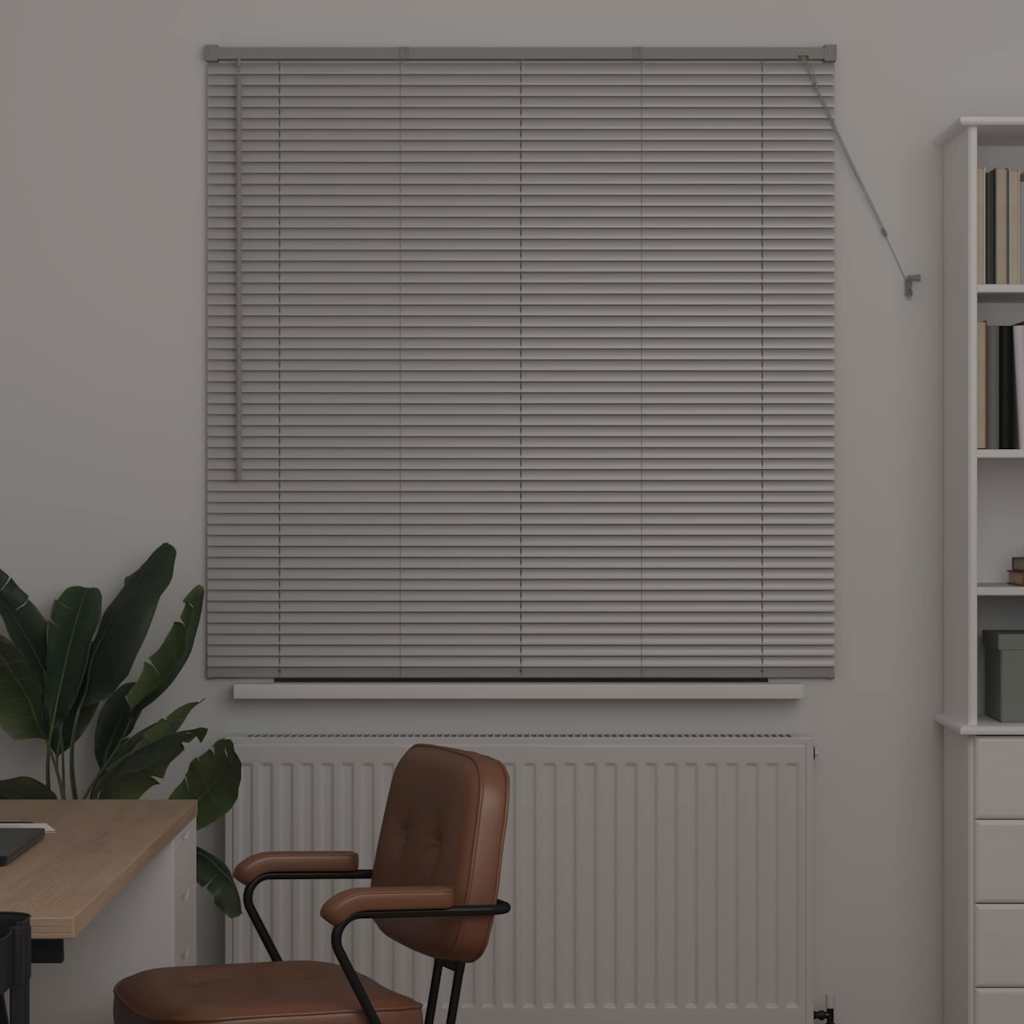 Persienner Sølv 130 x 135 cm 25 mm Aluminium