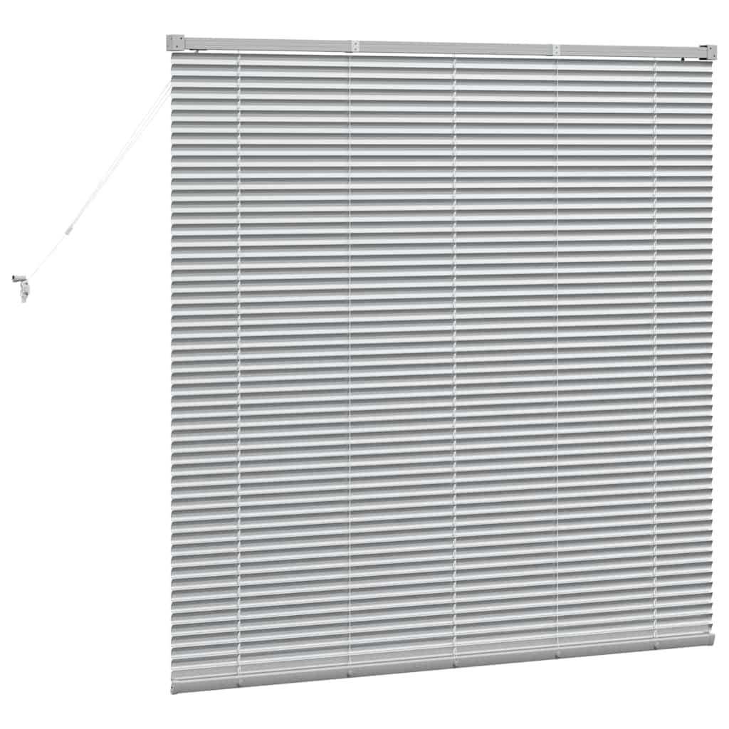 Persienner Sølv 130 x 135 cm 25 mm Aluminium