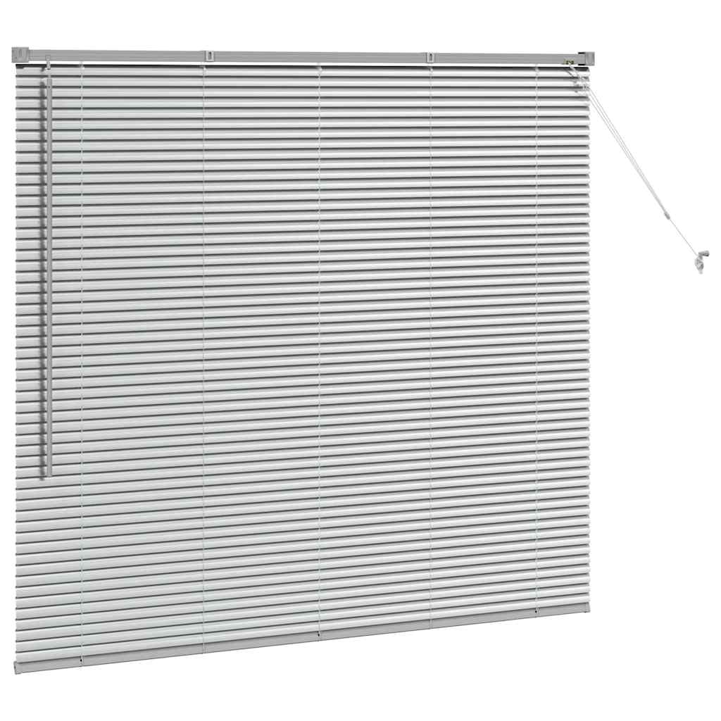 Persienner Sølv 130 x 145 cm 25 mm Aluminium