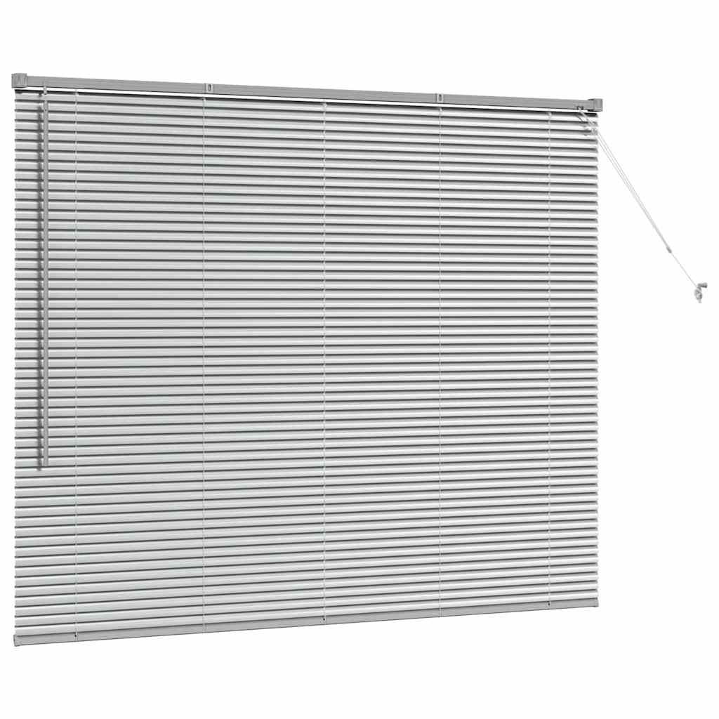 Persienner Sølv 130 x 155 cm 25 mm Aluminium