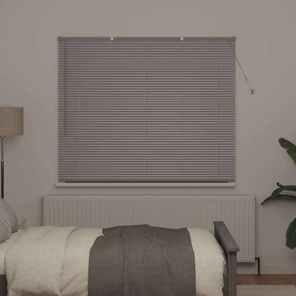 Persienner Sølv 130 x 160 cm 25 mm Aluminium