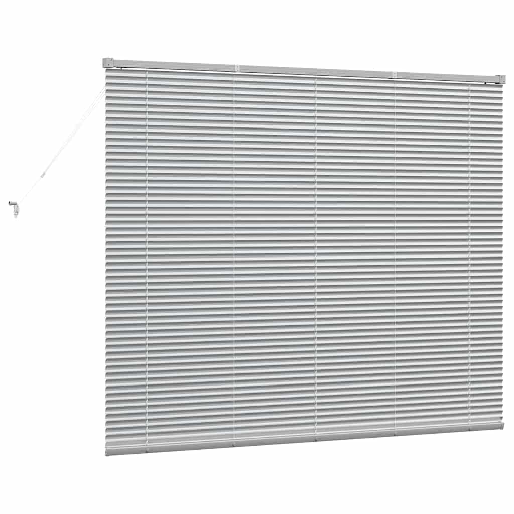 Persienner Sølv 130 x 160 cm 25 mm Aluminium