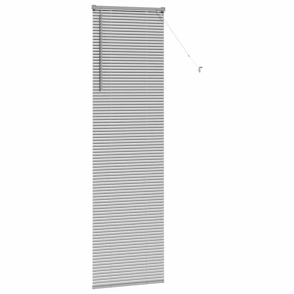 Persienner Sølv 220 x 60 cm 25 mm Aluminium