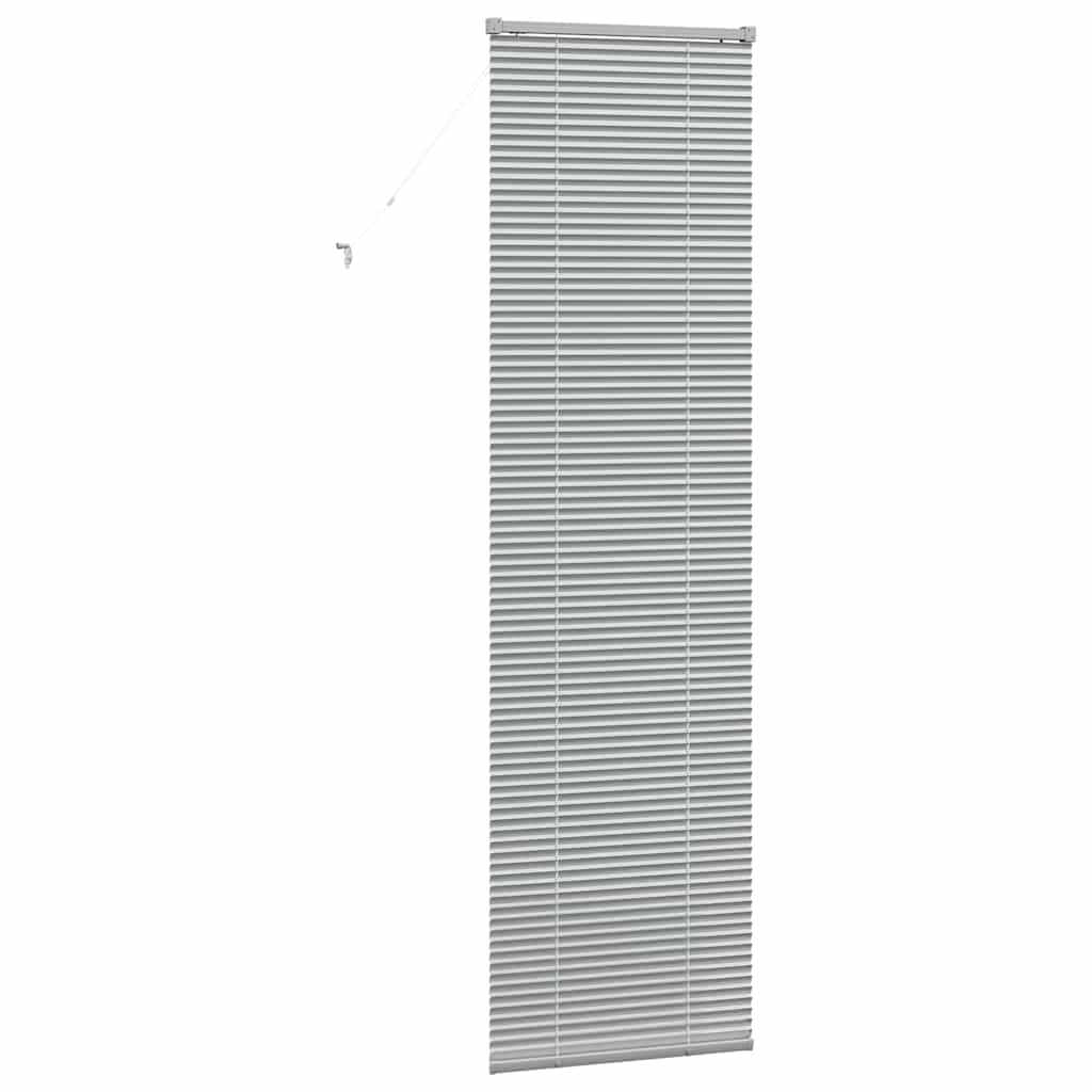 Persienner Sølv 220 x 60 cm 25 mm Aluminium