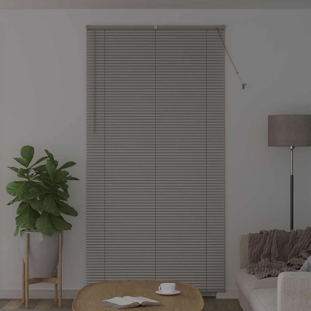 Persienner Sølv 220 x 115 cm 25 mm Aluminium
