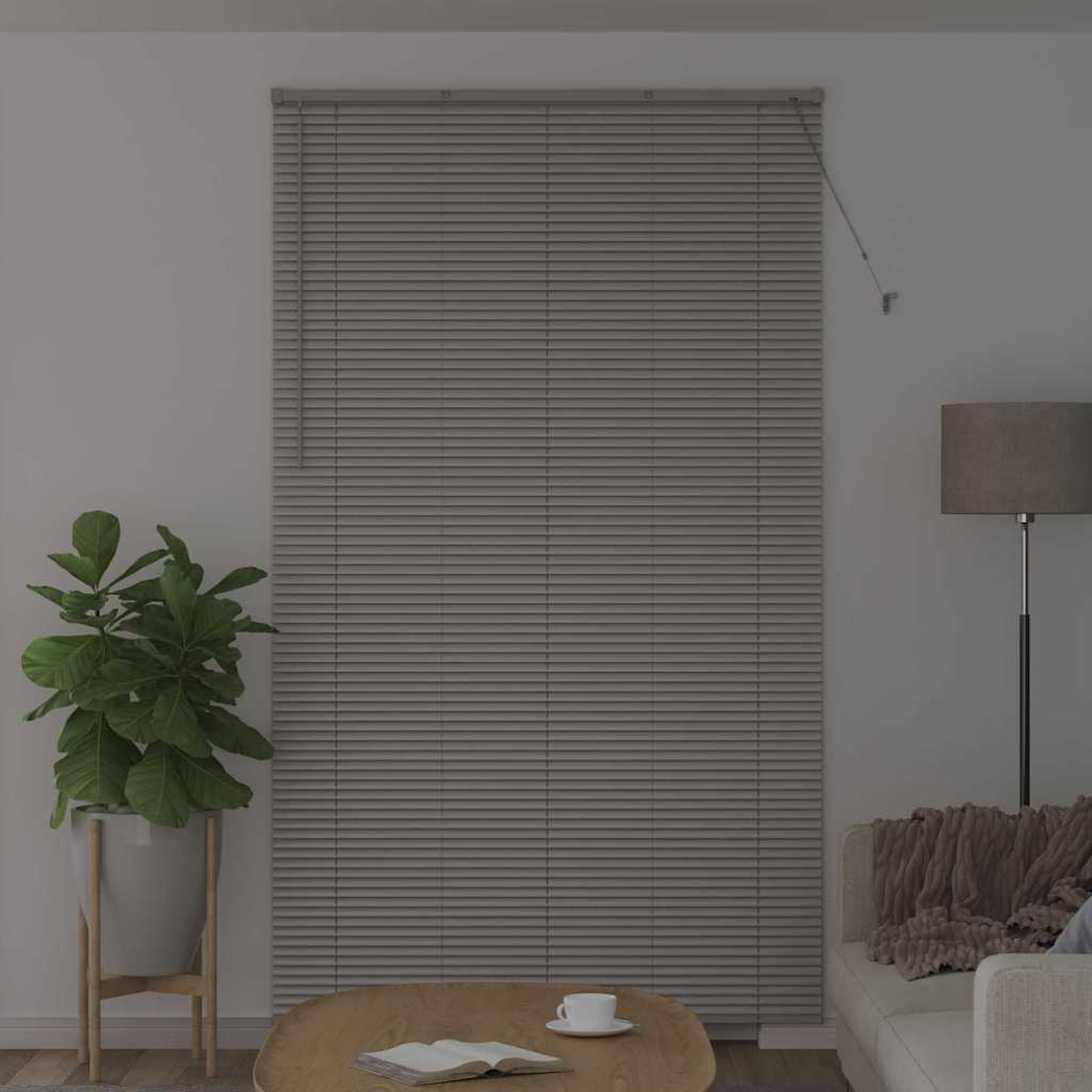 Persienner Sølv 220 x 125 cm 25 mm Aluminium