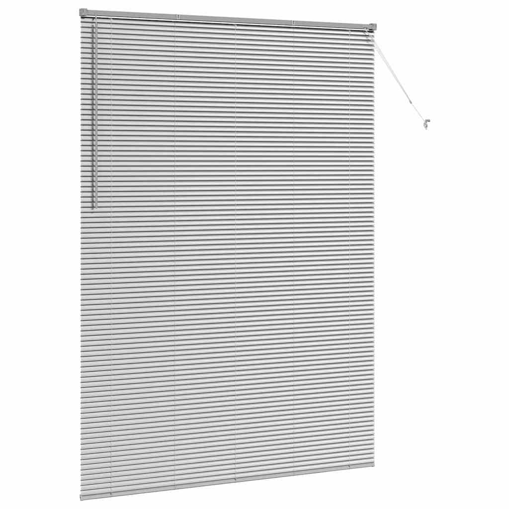 Persienner Sølv 220 x 160 cm 25 mm Aluminium