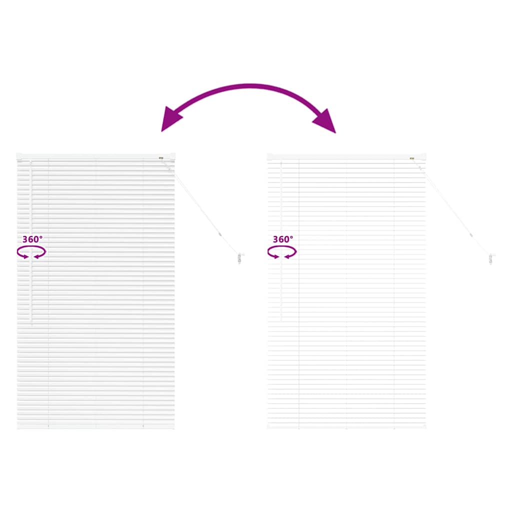 Persienner Hvid 130 x 80 cm 25 mm Aluminium