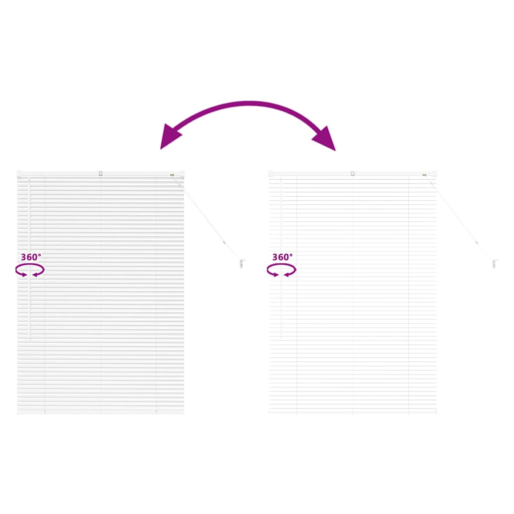 Persienner Hvid 130 x 85 cm 25 mm Aluminium