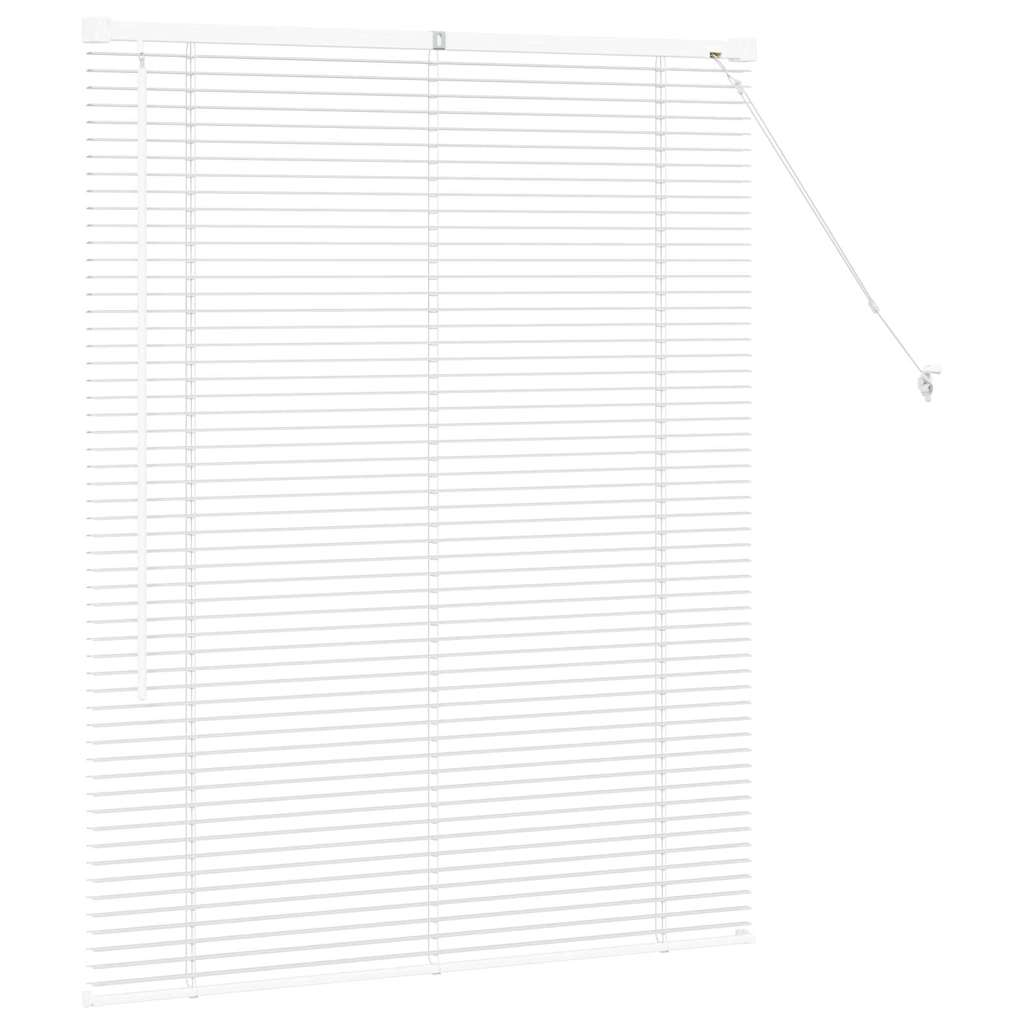 Persienner Hvid 130 x 100 cm 25 mm Aluminium