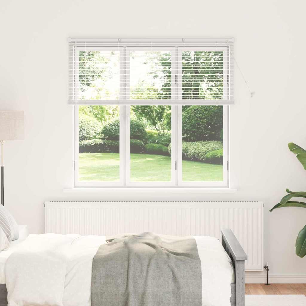 Persienner Hvid 130 x 145 cm 25 mm Aluminium