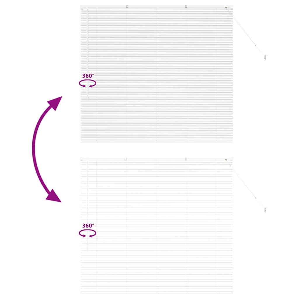 Persienner Hvid 130 x 150 cm 25 mm Aluminium