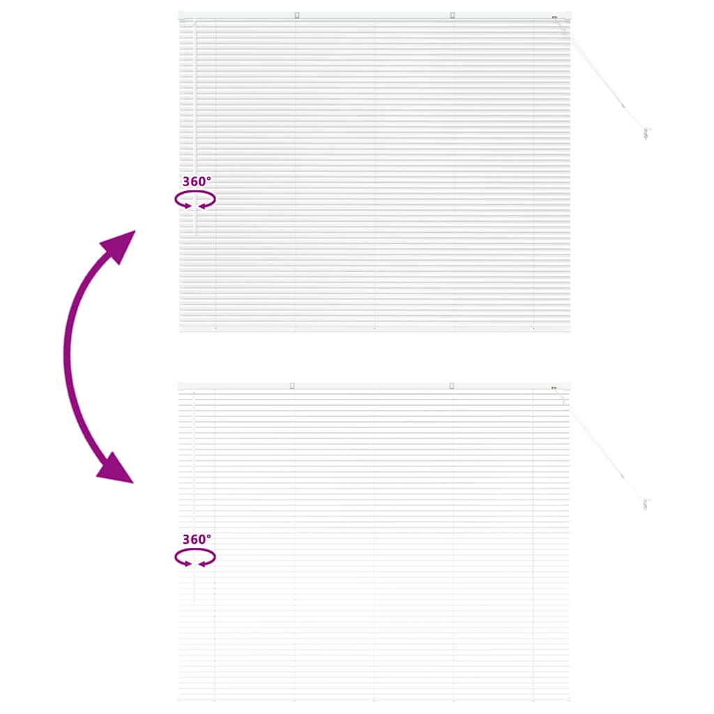 Persienner Hvid 130 x 160 cm 25 mm Aluminium