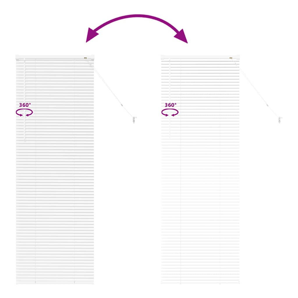 Persienner Hvid 175 x 55 cm 25 mm Aluminium