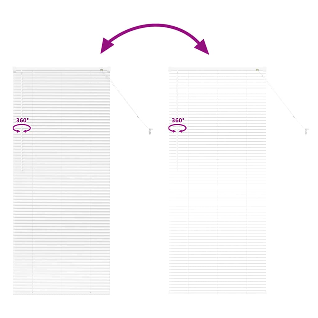 Persienner Hvid 175 x 80 cm 25 mm Aluminium