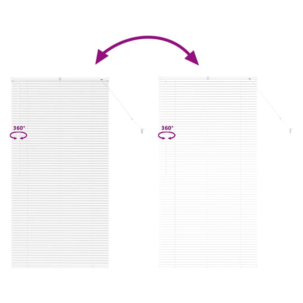 Persienner Hvid 175 x 85 cm 25 mm Aluminium