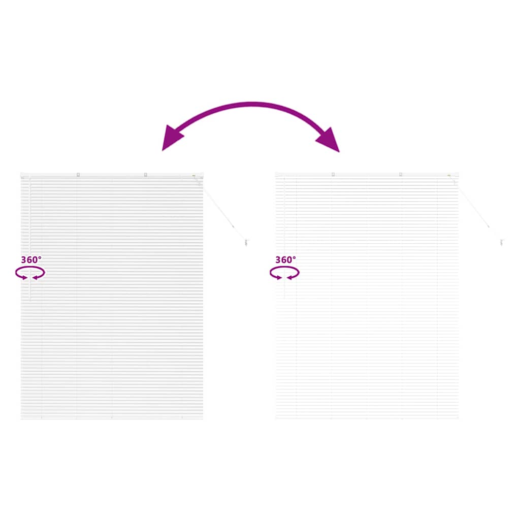 Persienner Hvid 175 x 130 cm 25 mm Aluminium
