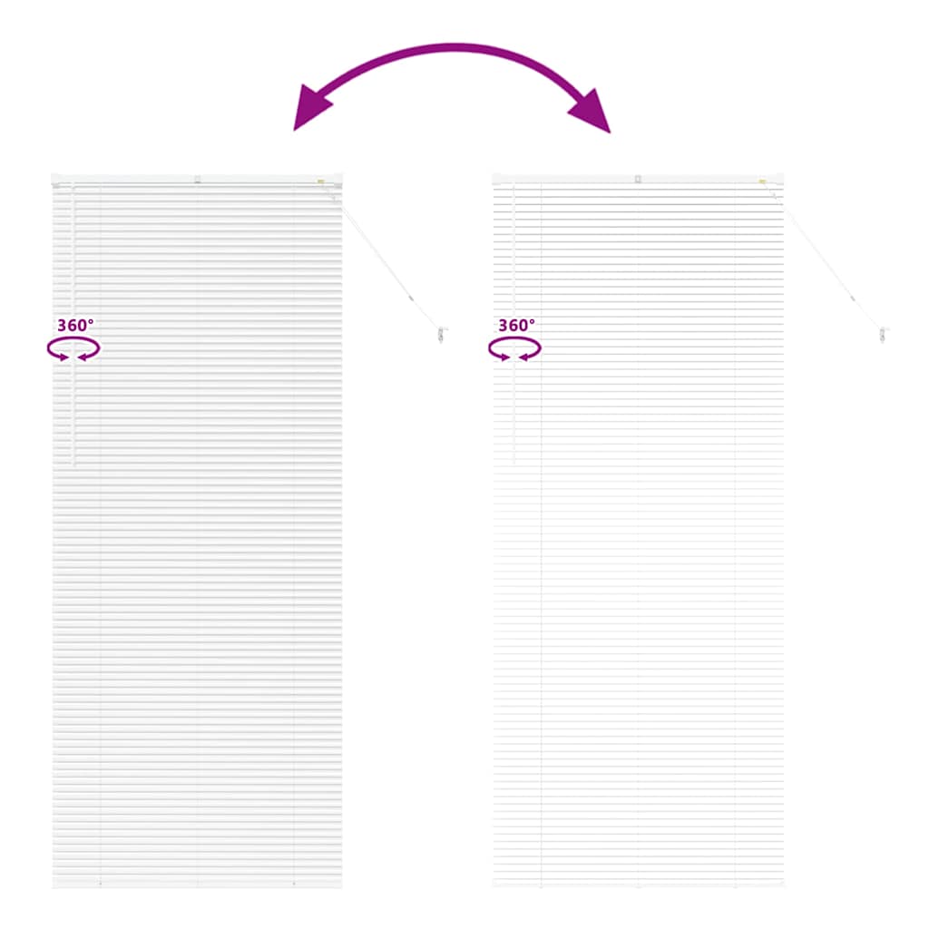 Persienner Hvid 220 x 95 cm 25 mm Aluminium