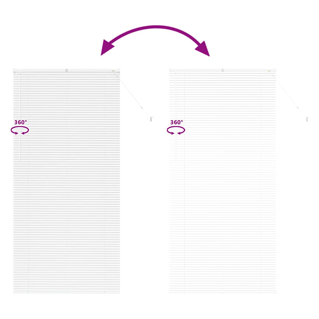 Persienner Hvid 220 x 105 cm 25 mm Aluminium