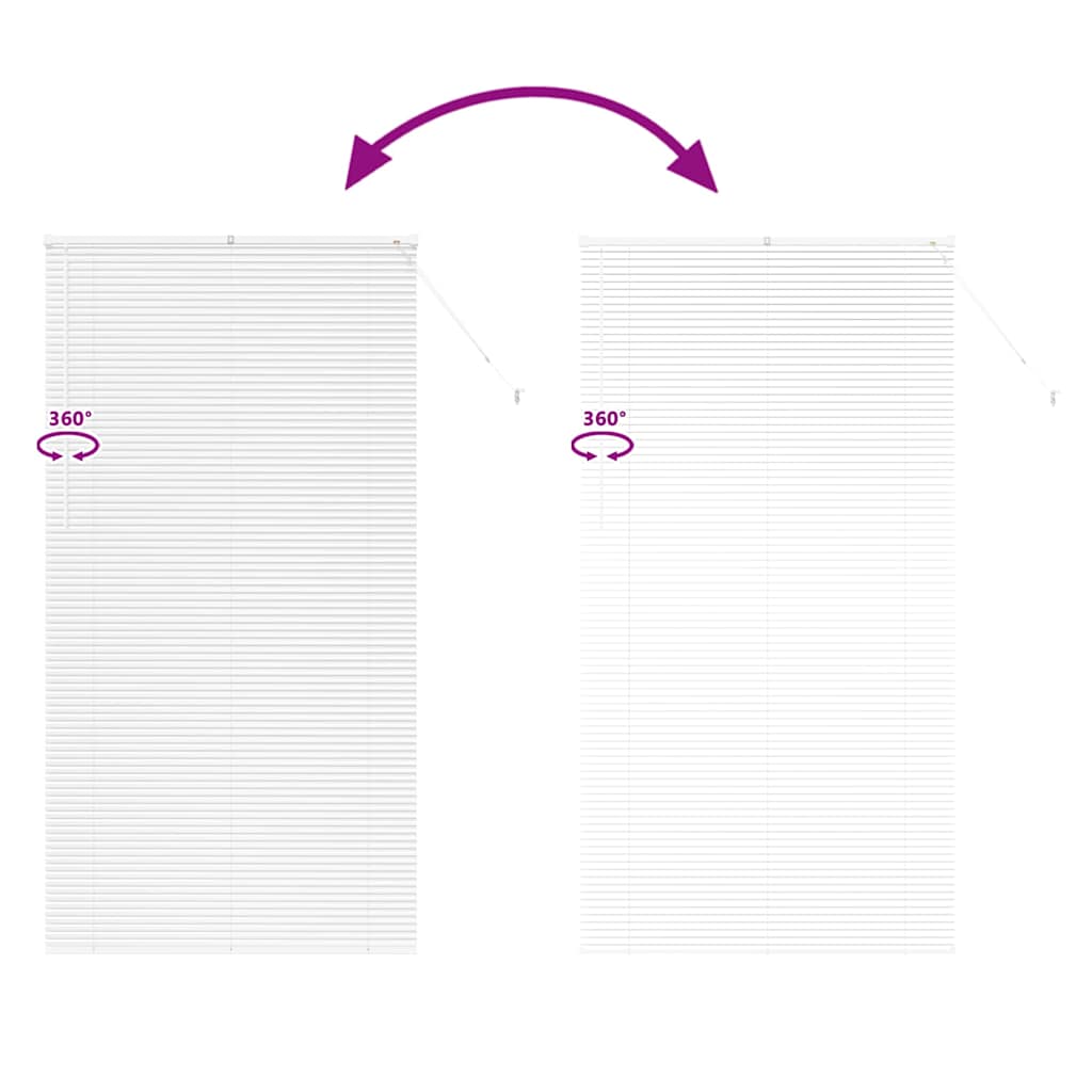 Persienner Hvid 220 x 110 cm 25 mm Aluminium