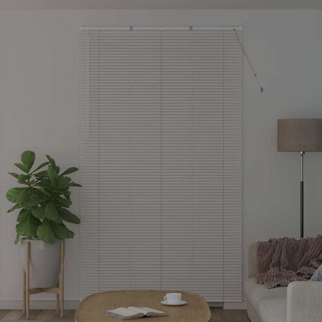 Persienner Hvid 220 x 125 cm 25 mm Aluminium