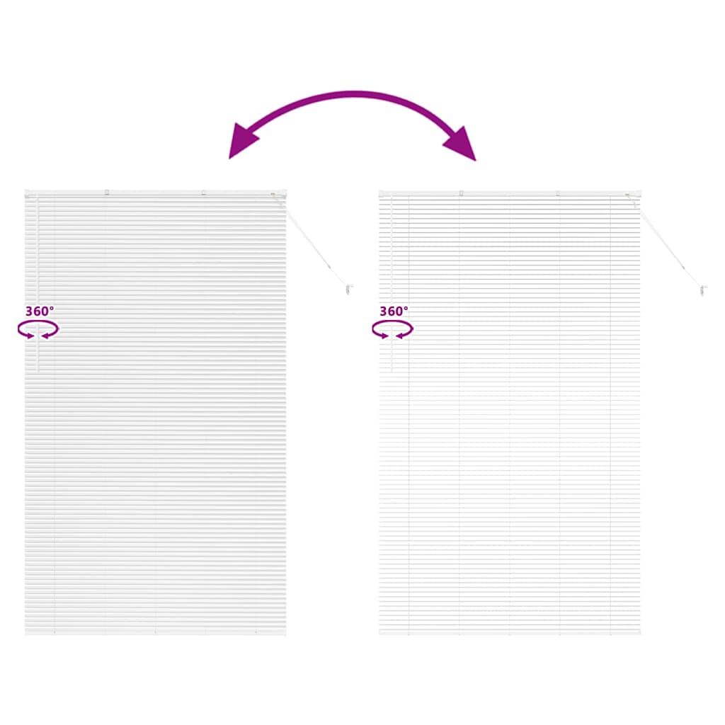 Persienner Hvid 220 x 125 cm 25 mm Aluminium