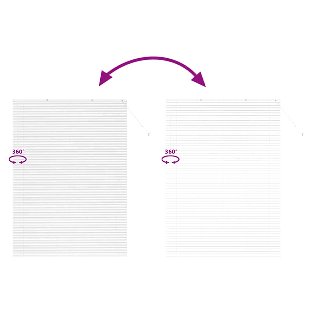 Persienner Hvid 220 x 155 cm 25 mm Aluminium