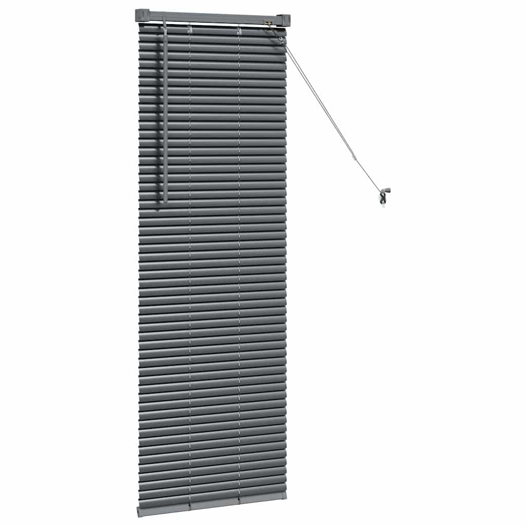 Persienner Mørkegrå 130 x 45 cm 25 mm Aluminium