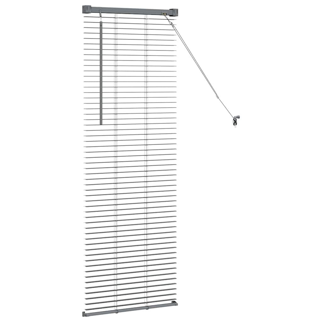 Persienner Mørkegrå 130 x 45 cm 25 mm Aluminium