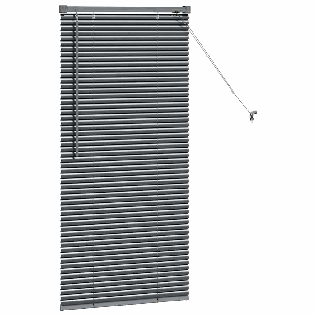 Persienner Mørkegrå 130 x 55 cm 25 mm Aluminium