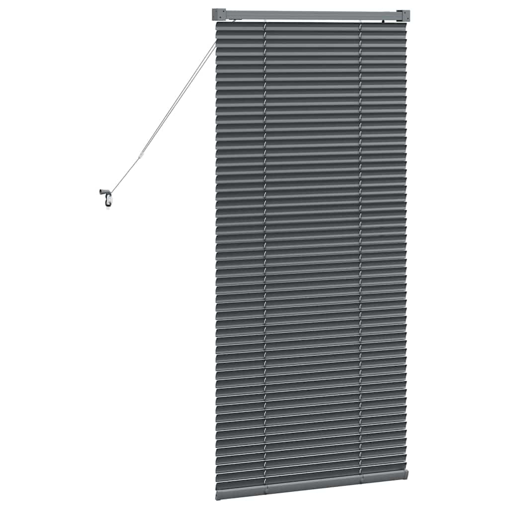 Persienner Mørkegrå 130 x 55 cm 25 mm Aluminium