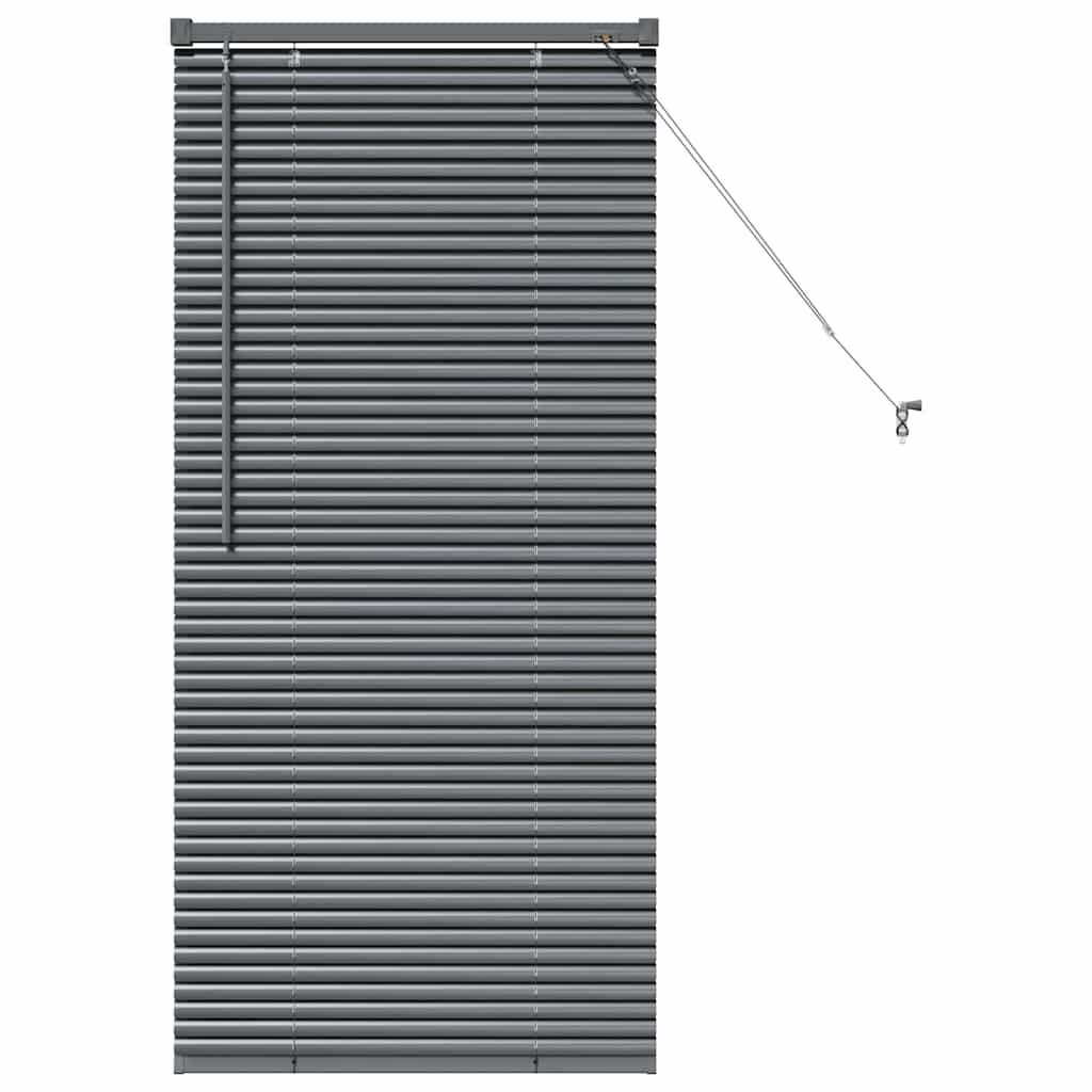Persienner Mørkegrå 130 x 55 cm 25 mm Aluminium
