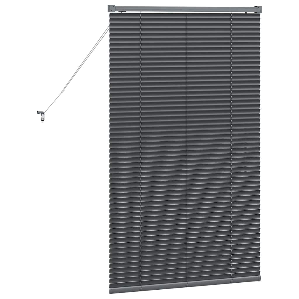 Persienner Mørkegrå 130 x 75 cm 25 mm Aluminium