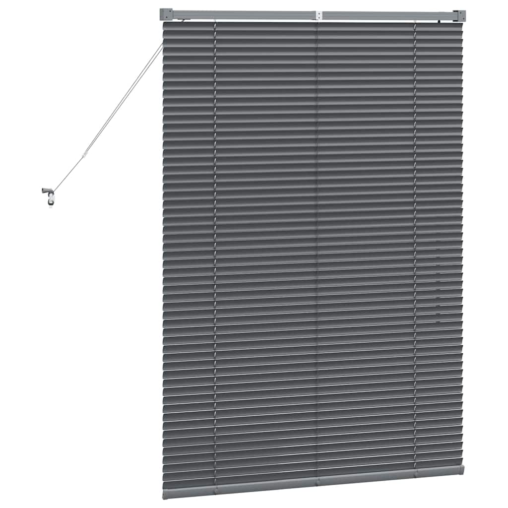 Persienner Mørkegrå 130 x 95 cm 25 mm Aluminium