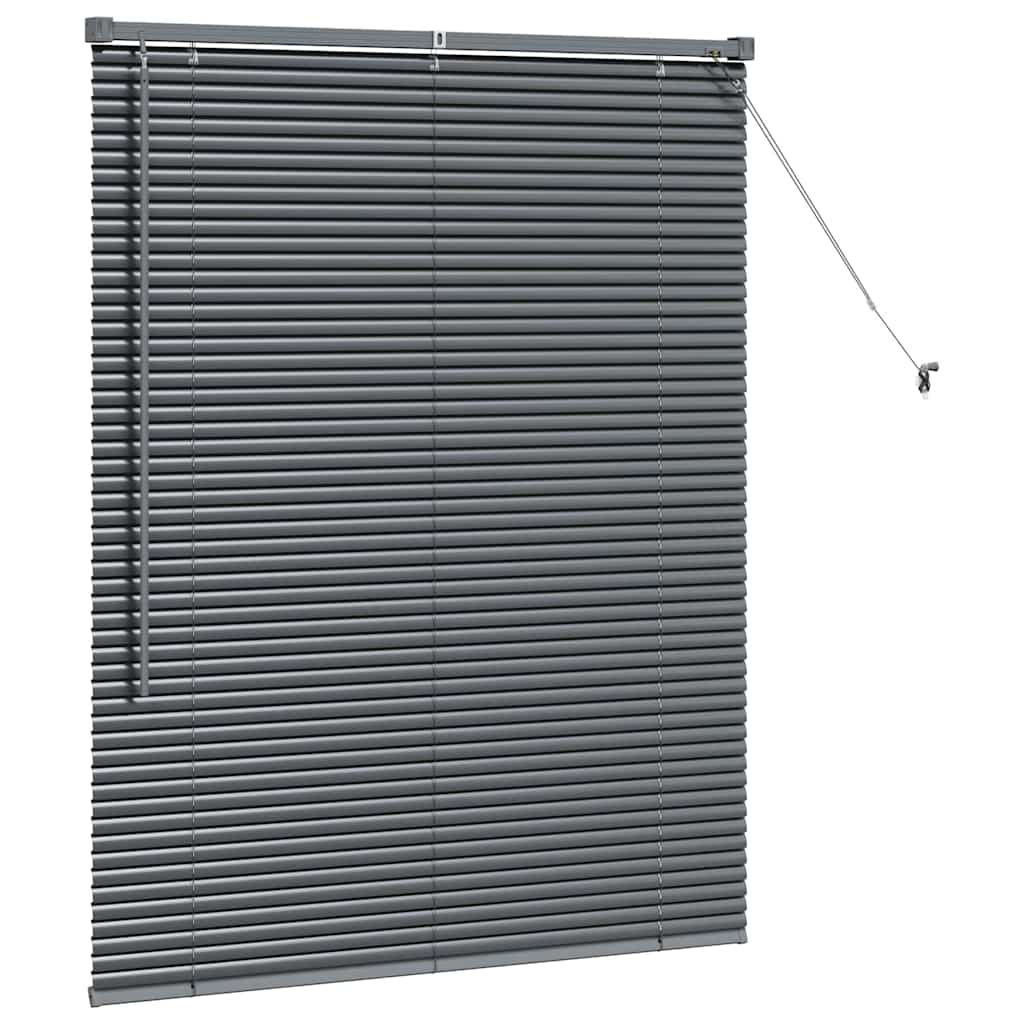 Persienner Mørkegrå 130 x 105 cm 25 mm Aluminium