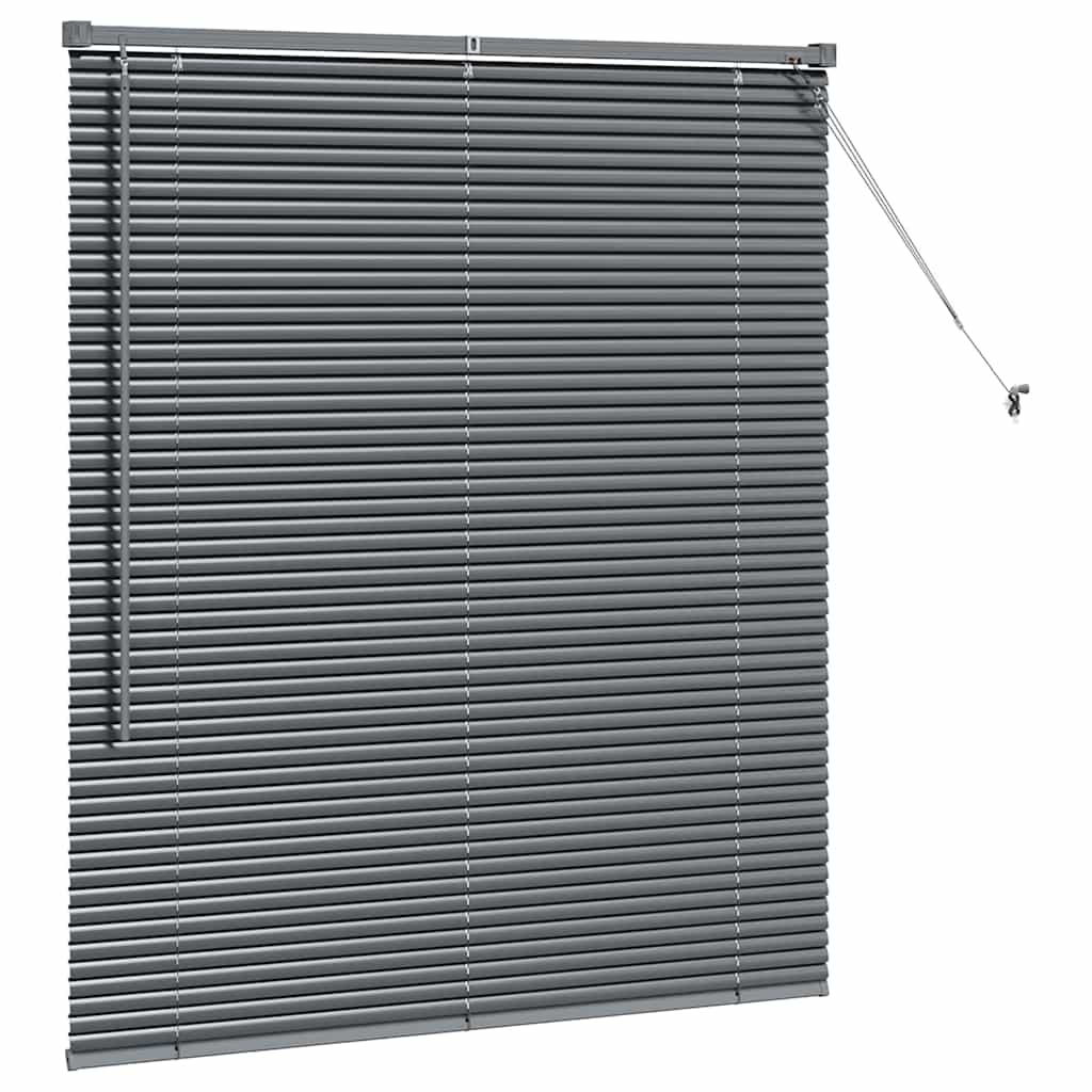 Persienner Mørkegrå 130 x 120 cm 25 mm Aluminium