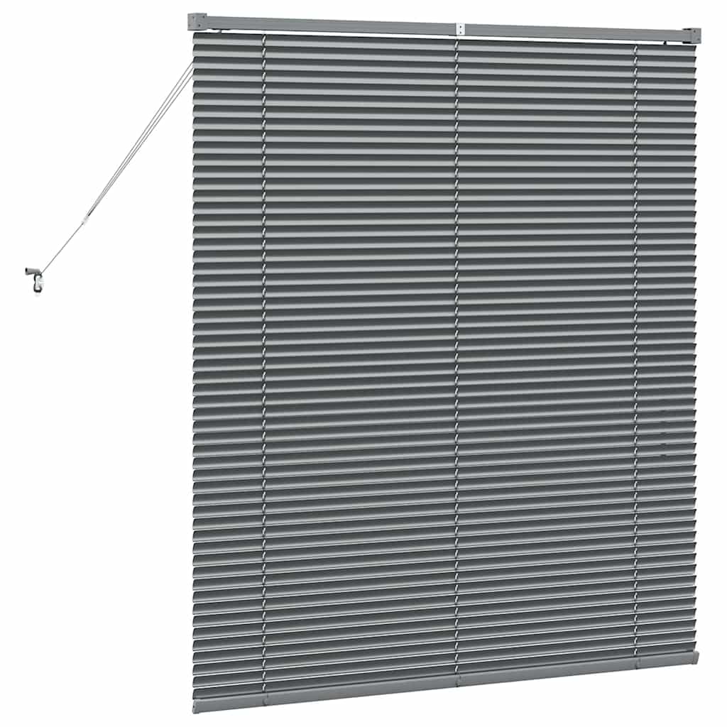 Persienner Mørkegrå 130 x 120 cm 25 mm Aluminium
