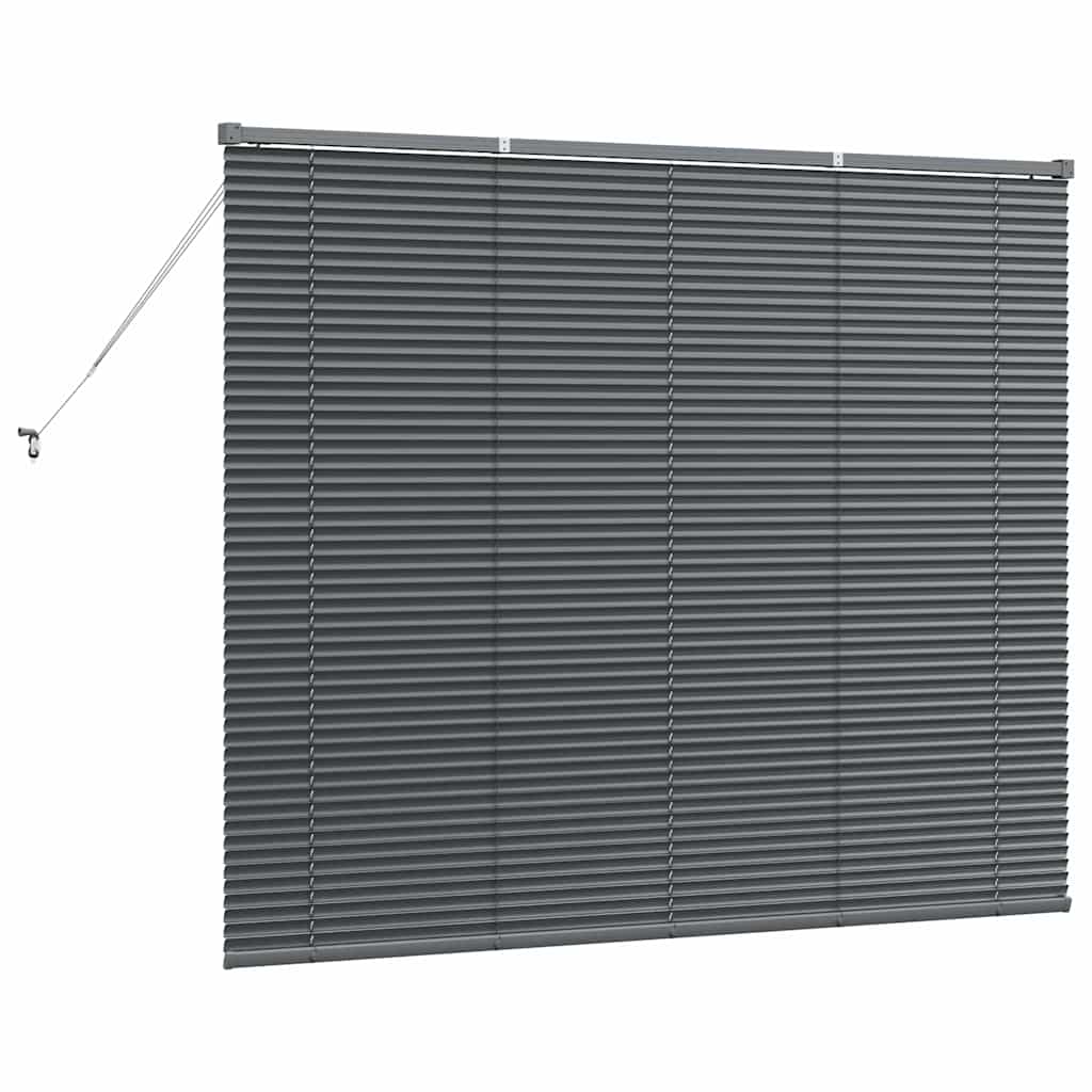 Persienner Mørkegrå 130 x 155 cm 25 mm Aluminium
