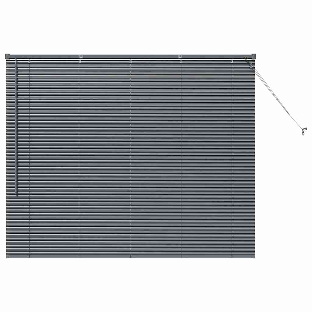 Persienner Mørkegrå 130 x 160 cm 25 mm Aluminium