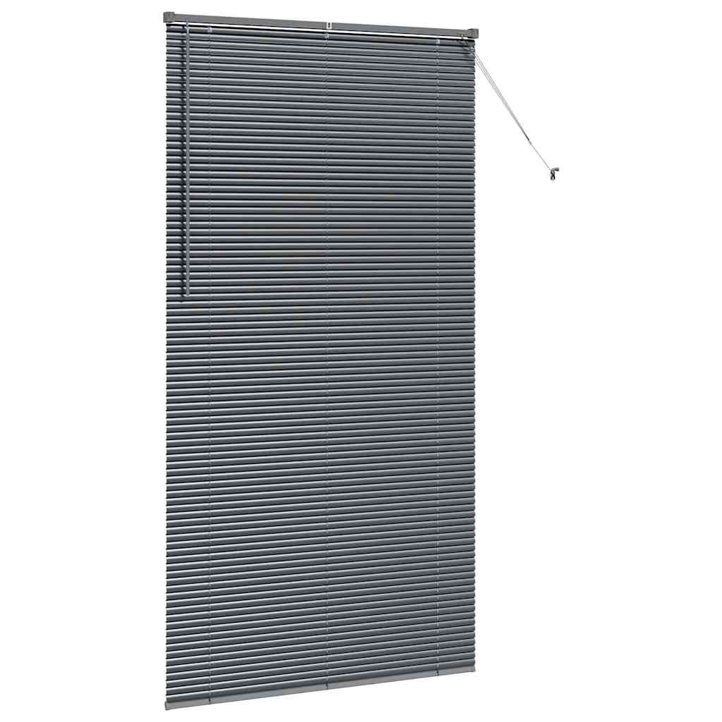 Persienner Mørkegrå 220 x 110 cm 25 mm Aluminium