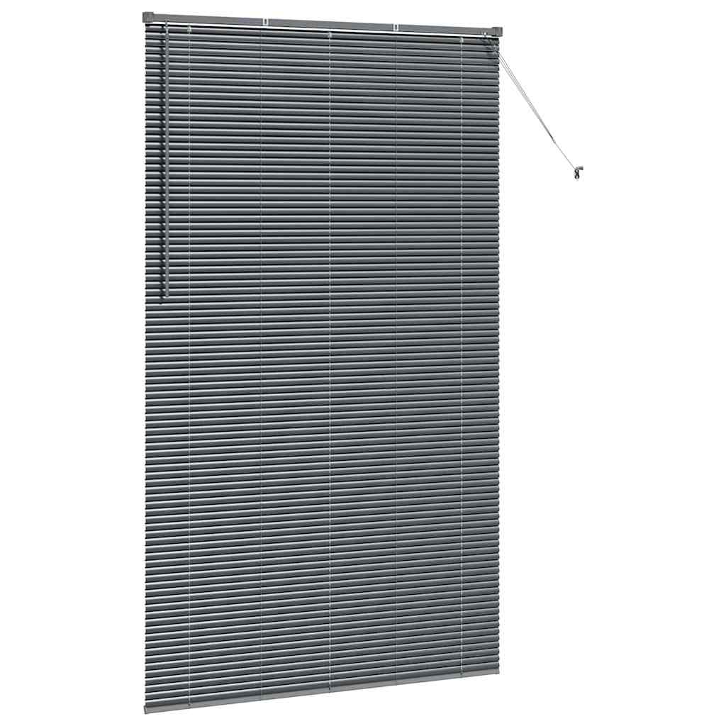 Persienner Mørkegrå 220 x 125 cm 25 mm Aluminium