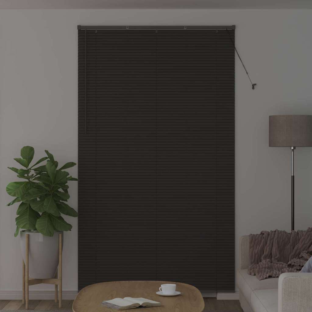 Persienner Mørkegrå 220 x 135 cm 25 mm Aluminium