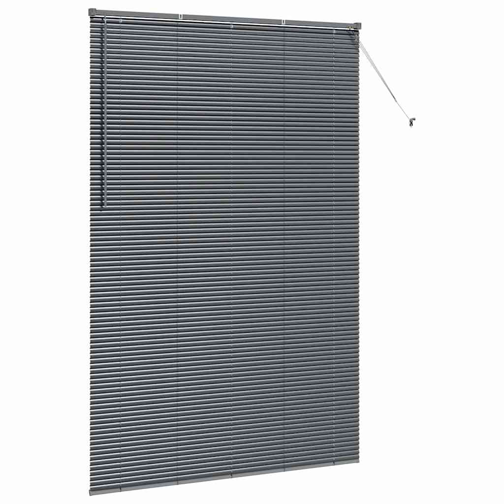 Persienner Mørkegrå 220 x 145 cm 25 mm Aluminium
